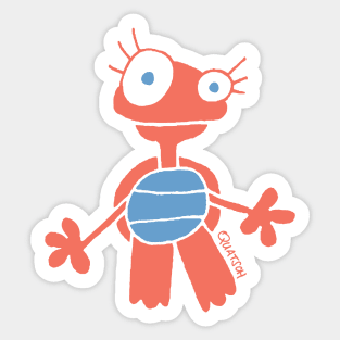 Vermilion Baby Turtle Sticker